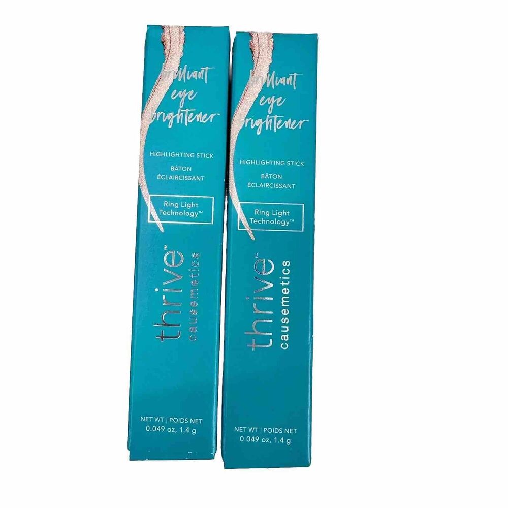 Thrive Brilliant Eye Brightener Highlighting Stick Stella Champagne Shimmer X2
